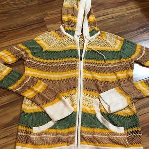 L.A.M.B. By Gwen Stefani zip up beaded Summer top